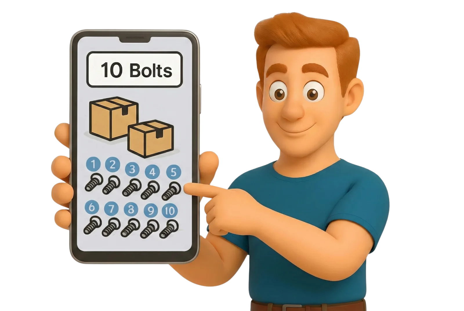 Counting app interface